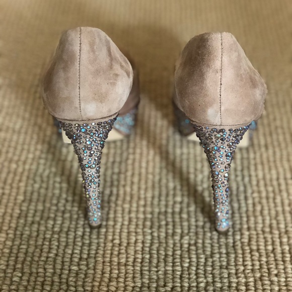 B Bryan Atwood crystal studed platform pumps - Picture 4 of 7